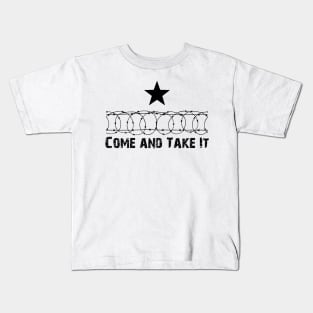 Bold Barbed Wire Star Wall- 'Come and Take It' Statement Piece, Texas, Hold The Line Kids T-Shirt